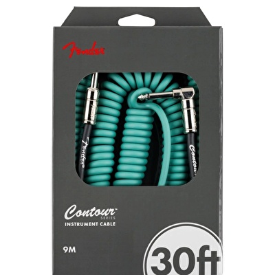 Fender Contour Düz/L Uç 9 Metre Sherwood Green Enstrüman Kablosu